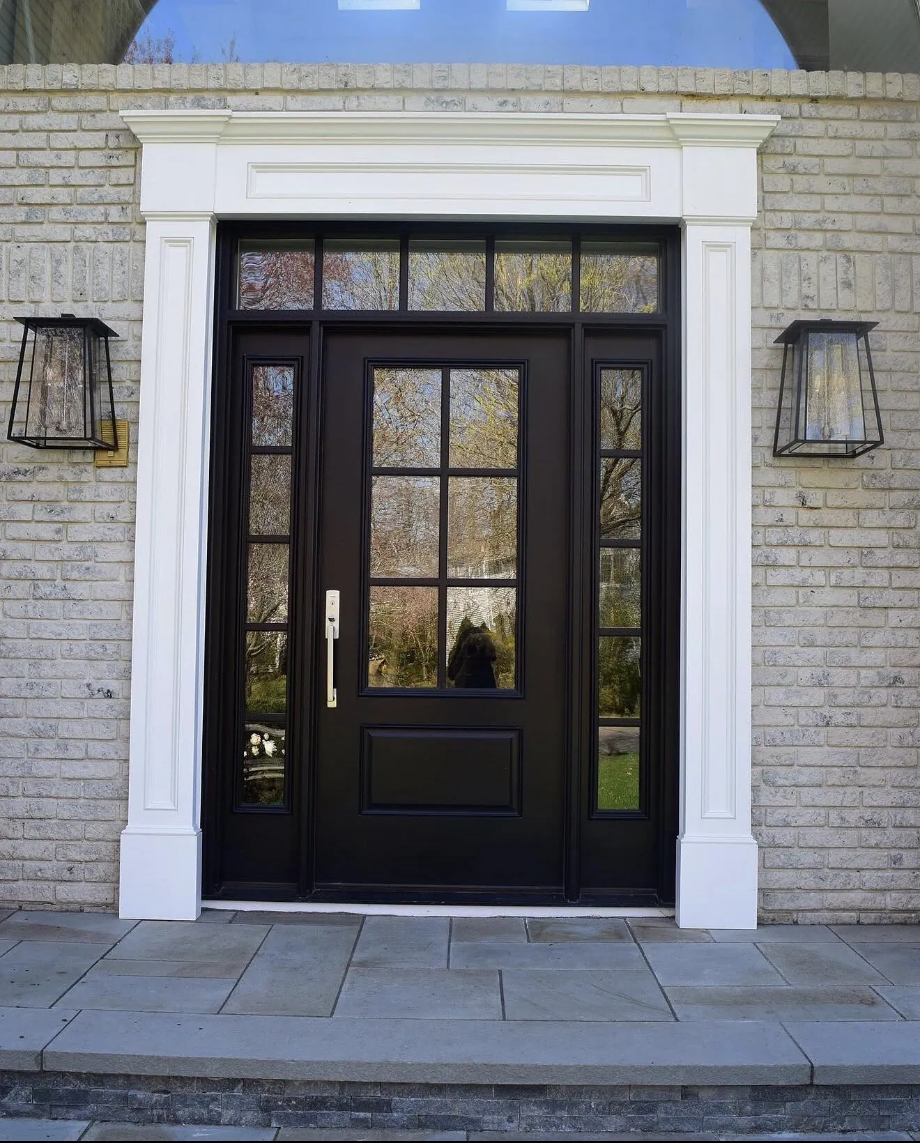 Completed exterior front door installation