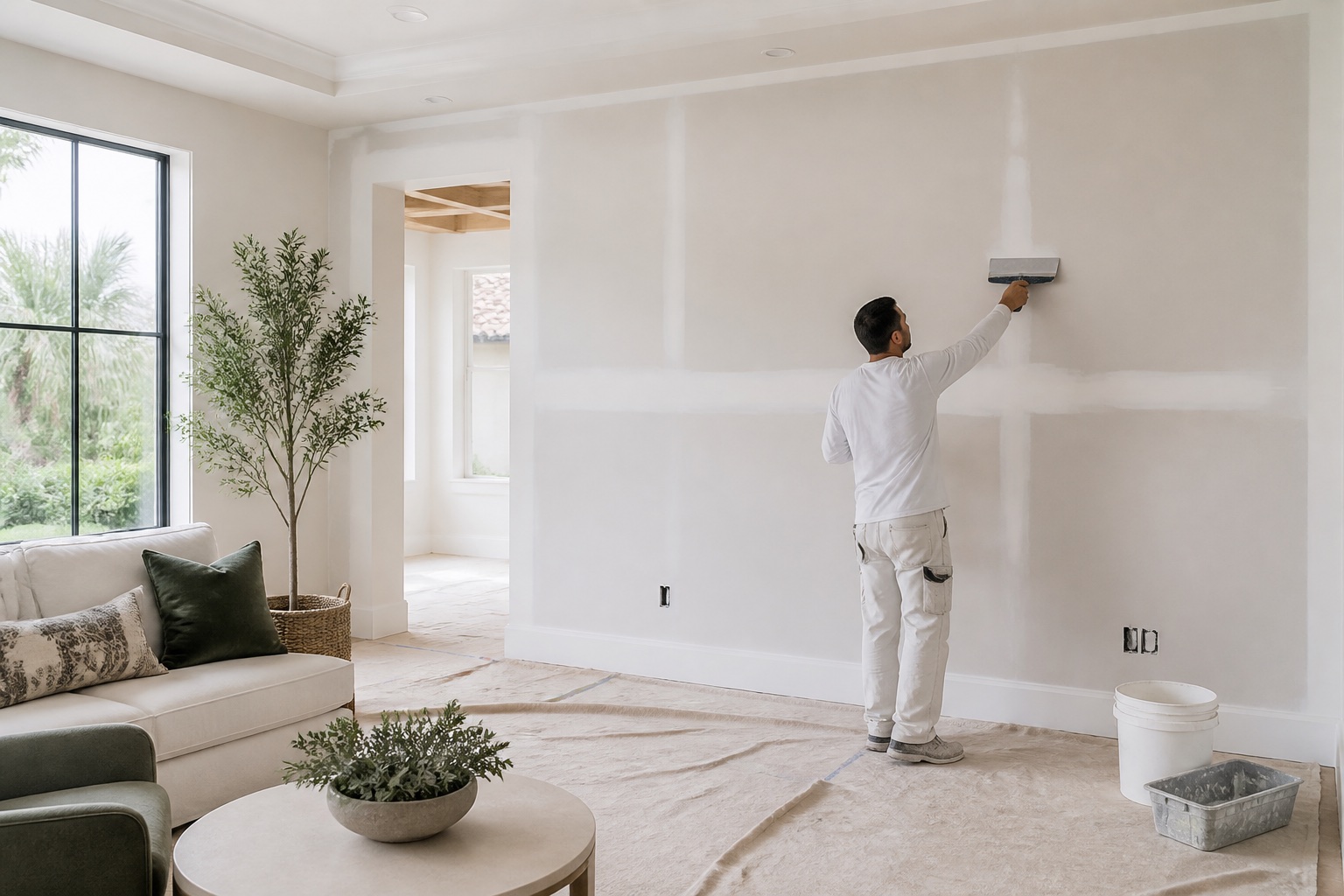 Drywall finishing service visualization
