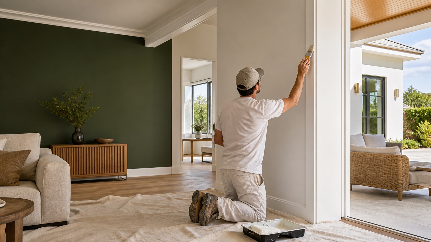 Interior and exterior painting service visualization