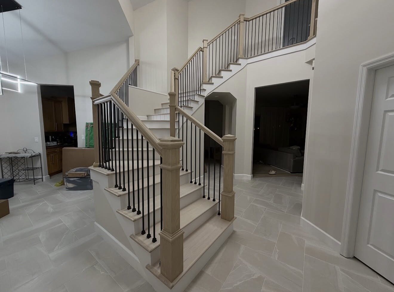 Custom staircase renovation by Rufino Carpentry